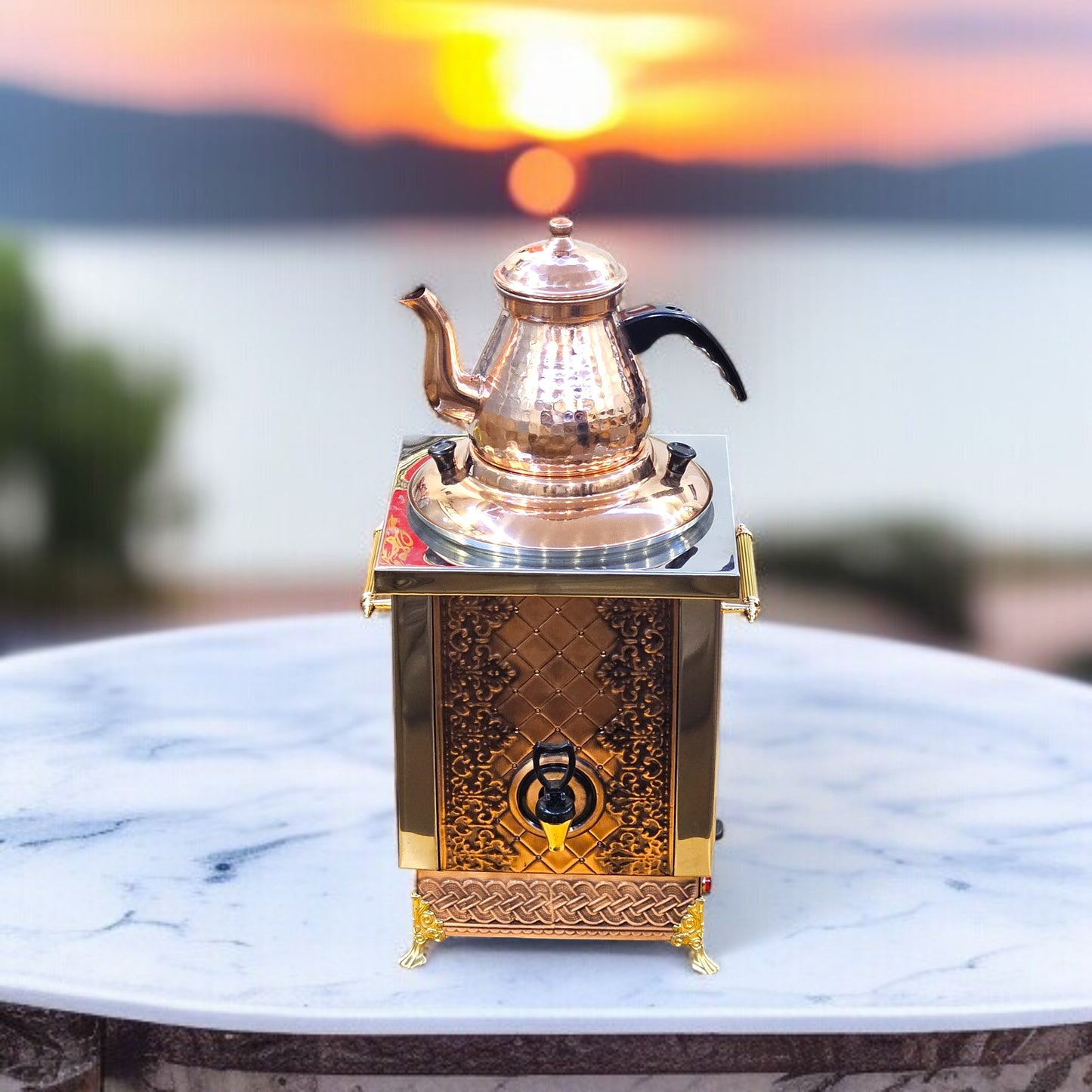 Original tea maker Decorated Tea and Coffee Samovar