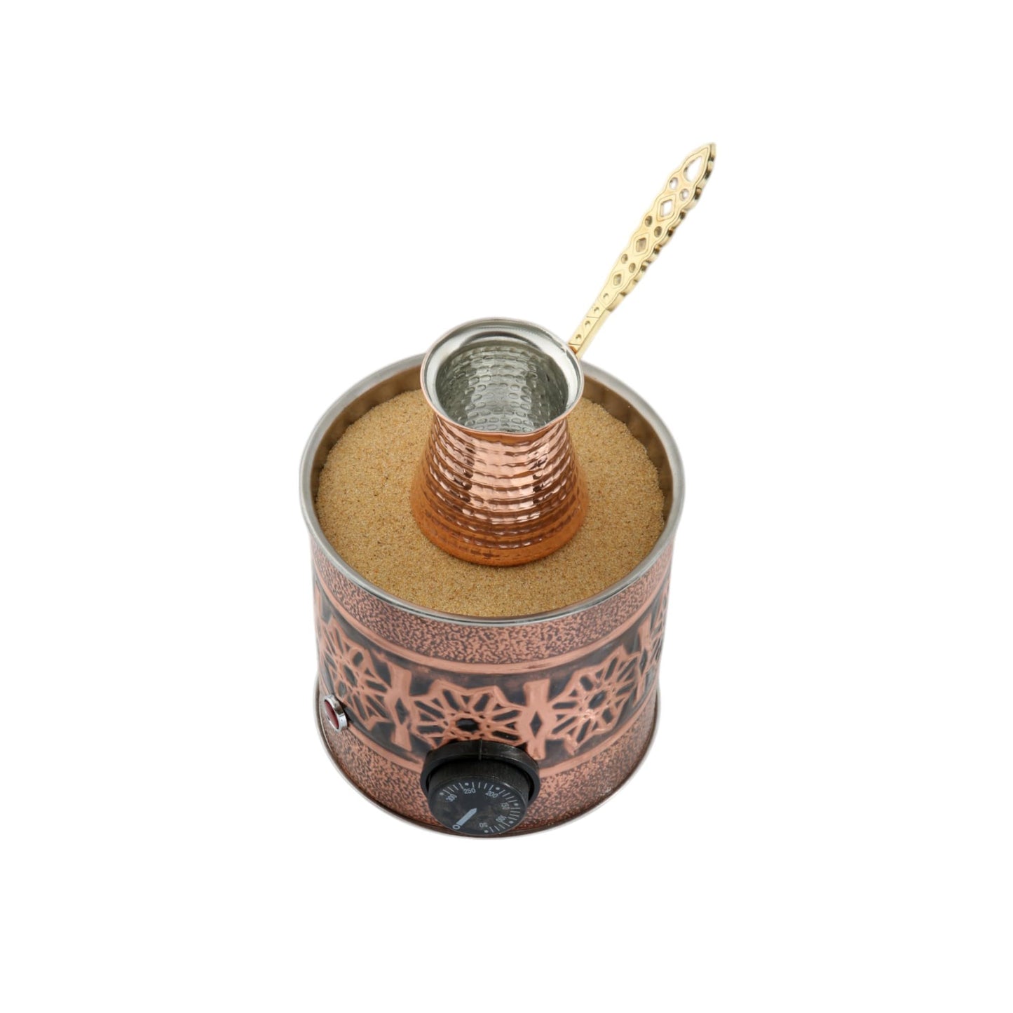 Tulip Home - Traditional Authentic Turkish Trend Design Copper Electric Hot Sand Small Coffee Maker Heater Machine 110V - 220V