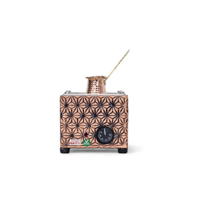 Tulip Home - Traditional Authentic Turkish Star Design Copper Rectangle Electric Hot Sand Small Coffee Maker Heater Machine 110V - 220V