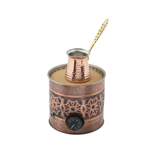 Tulip Home - Traditional Authentic Turkish Trend Design Copper Electric Hot Sand Small Coffee Maker Heater Machine 110V - 220V