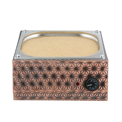 Tulip Home-Traditional Copper Turkish Heating Sand Coffee Maker Square Star Design Machine 110~230 Volt With Pot Set (5 Sizes)