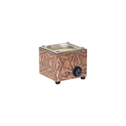 Tulip Home - Traditional Copper Turkish Heating Sand Coffee Maker Square Geometrical Design Machine 110~230 Volt With Pot