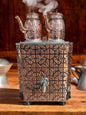 Original tea maker Decorated Electric Turkish Copper Tea and Coffee Samovar, with two Pots, 24-Liter Capacity