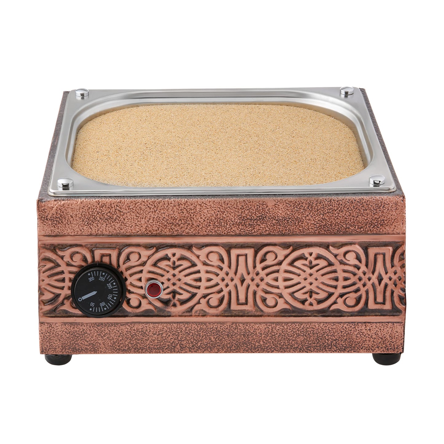 Tulip Home - Authentic Turkish Copper Electric Hot Sand Med Coffee Maker Heater Machine Ottoman Model 110V - 220V + 5 Size Turkish Coffee Pot